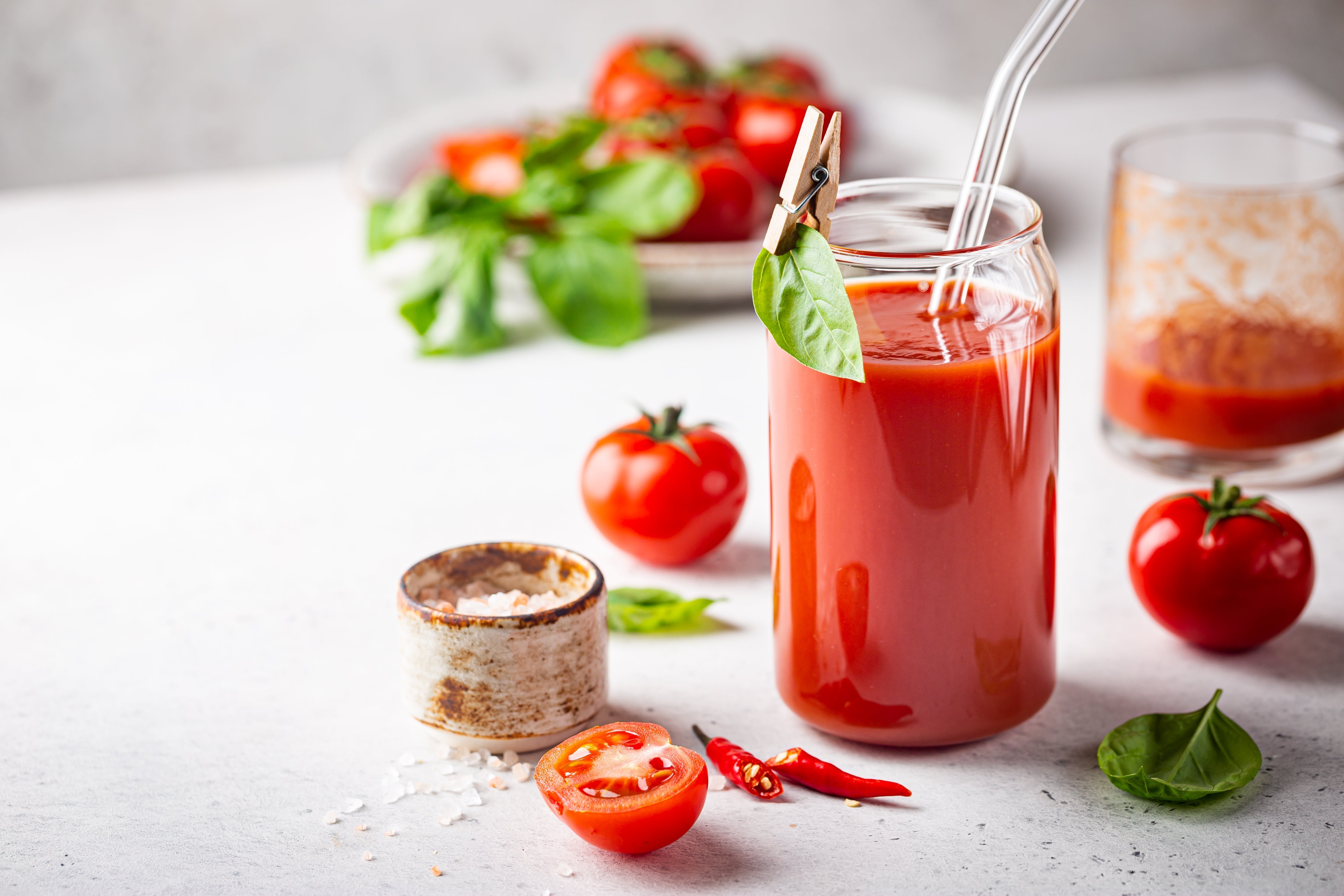 Tomato Bone Broth Cocktail with Basil: A Refreshing, Savory Drink