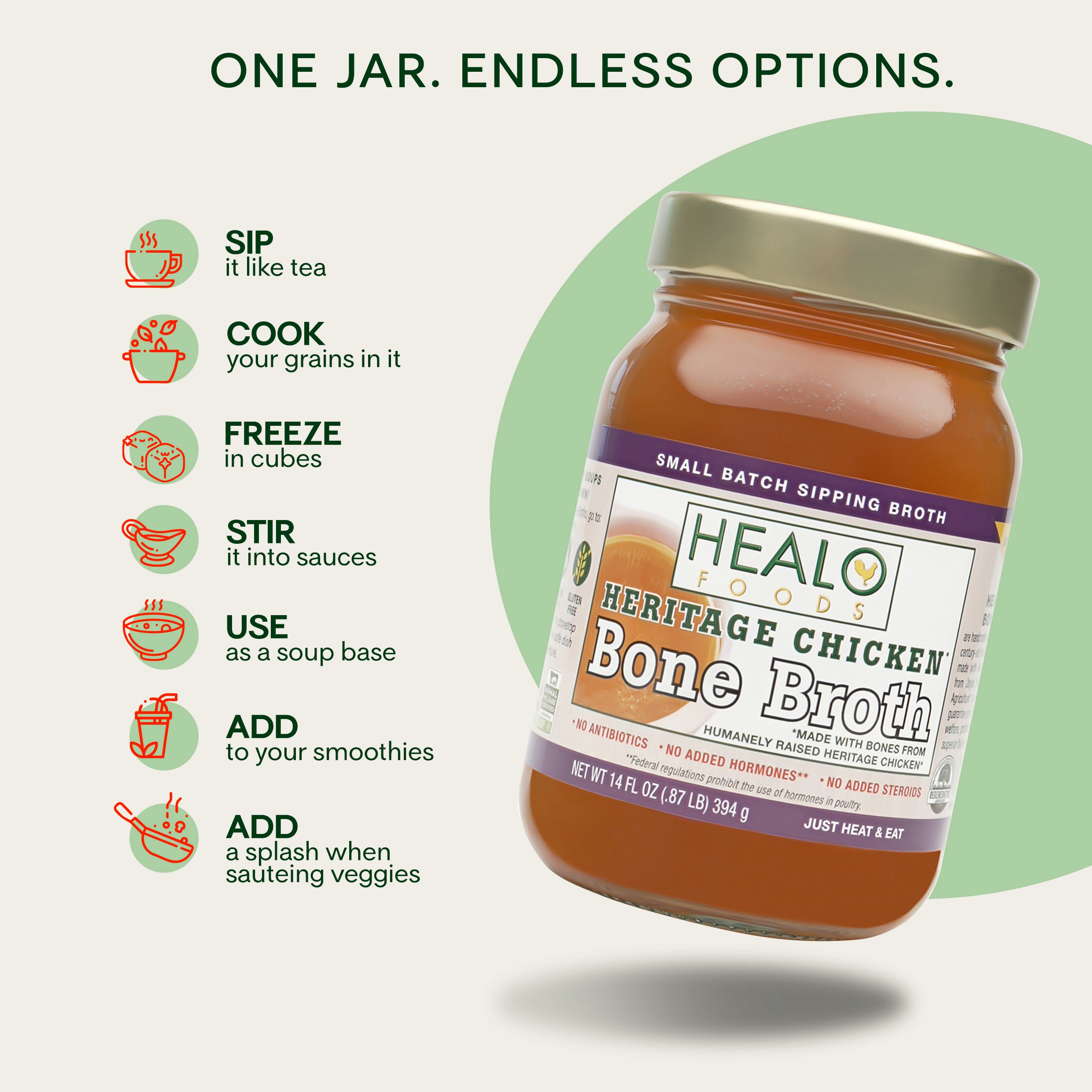 Heritage Chicken Bone Broth (Above Organic)