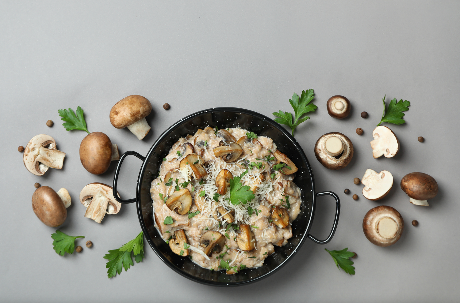 Mushroom Risotto with Bone Broth - Creamy, Rich and Nutrient-Packed