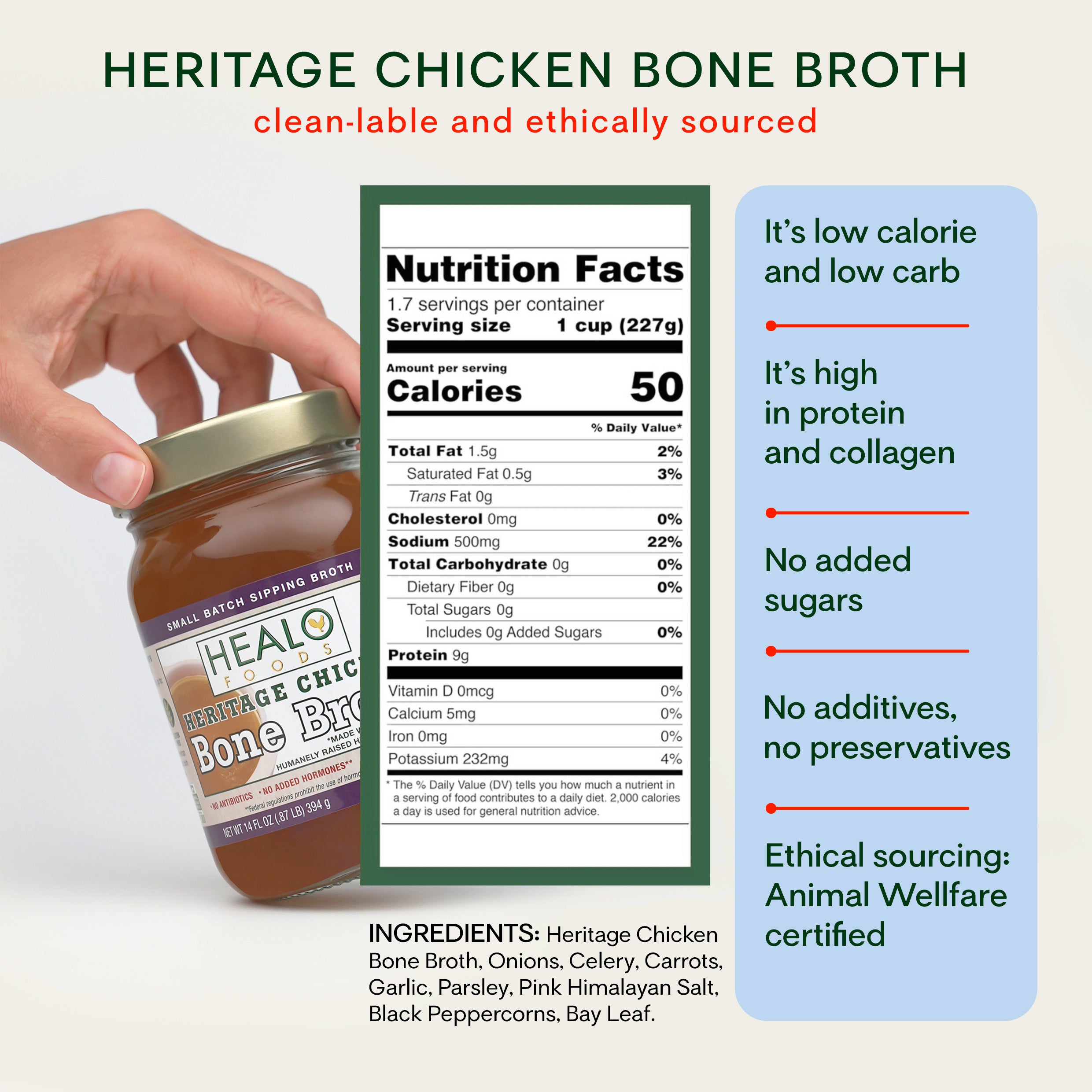 Heritage Chicken Bone Broth (Above Organic)